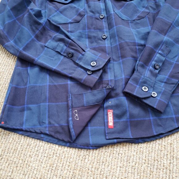 Dixxon x Snap On Tools Blue Plaid Flannel Shirt Womens Medium - Picture 4 of 10